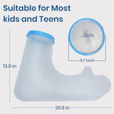 Allhercom Waterproof Kids Arm Cast Cover for Shower Reusable Cast Protector for Shower Full Arm Child Soft Comfortable Watertight Seal Keep Wounds Dry Bath Bandage Broken Hand Wrist Finger Arm Wound Cover