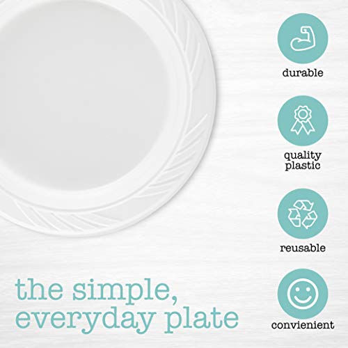 PLASTICPRO 800 Count Disposable 6 Inch White Plastic Dessert Plates