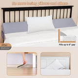 Vekkia Dual Density Bed Wedge Pillow/Mattress Gap Filler/Headboard Pillow/Pillow Wedge for Headboard Gap/Bed Gap Filler,Close Gap(0-6") Between Your Mattress and Headboard,Bed Without Headboard(Queen)