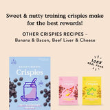 Bocce's Bakery Crispies Training Treats for Dogs, Wheat-Free Dog Treats, Made with Real Ingredients, Baked in The USA, All-Natural & Low Calories Training Treats, PB & Blueberry Recipe, 10 oz