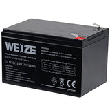 Weize 12V 12AH Sealed Lead Acid (SLA) AGM Deep Cycle Rechargeable Battery