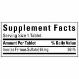 Nature Made Iron 65 mg, 365 Tablets