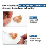 NanoClean All-in-1 Hearing Aid Cleaning Kit - 5 Packs of 100 Ready-to-Use Strands -Gentle & Effective Hearing Aid Cleaner - Earbud Cleaner - Hearing Aid Cleaning Tools Kit - Hearing Aid Accessories