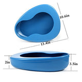 ONEDONE Bedpan for Elderly Females Heavy Duty Bed Pans for Elderly Men Women Thick Large Bedpans for Bedridden Patient Hospital Home Bed Pan Emergency Device (Blue)