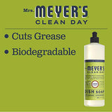 Mrs. Meyer's Clean Day Liquid Dish Soap, Cruelty Free and Non-Toxic, Lemon Verbena Scent, 16 oz- Pack of 6