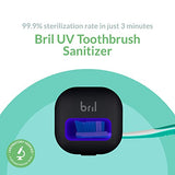 Bril UV-C Toothbrush Sanitizer, Portable Sterilizer, Cover, Holder, and Case for Any Size Toothbrush, Black…