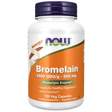 NOW Supplements, Bromelain (Natural Proteolytic Enzyme) 2,400 GDU/g - 500 mg, Natural Proteolytic Enzyme*, 120 Veg Capsules