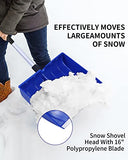 Snow Shovel for Removal for Driveway, for Car Home Garage Garden Kids Large Snow Shovel, 52-Inch Portable Snow Shovel for Garden, Car, Camping