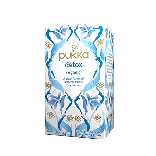 Pukka Organic Detox Tea with Aniseed, Fennel & Cardamom Perfect for Inner Reset, 20 Count (Pack of 6) 120 Herbal Tea Bags