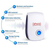 WahooArt Ultrasonic Pest Repeller 6 Packs, The Newest Pest Repellent Electronic Indoor Plug in for Insects, Mosquitoes, Mice, Ants, Roaches, Spiders, Bugs, Flies, Cockroach, pest Control, Non-Toxic