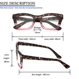 REAVEE 6 Pack Oprah Style Reading Glasses for Women Men Blue Light Blocking, Cute Square Computer Readers with Spring Hinge 2.0