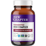 New Chapter Iron Supplement, Whole-Food Fermented Iron Complex Made with Organic Vegetables & Herbs + One Daily Non-Constipating Dose- 90ct, 3 Month Supply