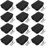 Mouse Stations with Keys 12 Pack, Keyless Design and Key Required Mouse Stations, Mice Stations, Keeps Children and Pets Safe Indoor & Outdoor, Black