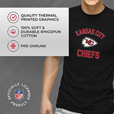 Team Fan Apparel NFL Adult Gameday T-Shirt - Cotton Blend - Tagless - Semi-Fitted - Unleash Your Team Spirit During Game Day (Kansas City Chiefs - Black, Adult Large)