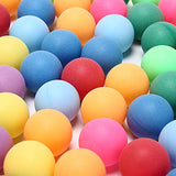 meizhouer Colored Ping Pong Balls: 50 or 100 Pack 40mm 2.4g Entertainment Table Tennis Balls Mixed Colors for Game and Advertising