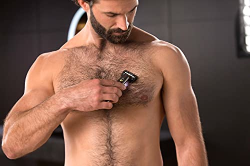 MicroTouch SOLO Titanium, Rechargeable Beard & Body Razor that Trims, Edges, Shaves, and Grooms