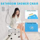 Nurhome Shower Seat for Inside Shower Nonslip Shower Chair for Bathtub for Small Space Tool Free Anti-Slip Shower Seat for Seniors Elderly, Disabled, Handicap and Injured,300lbs