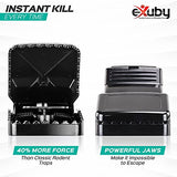 eXuby Large Powerful Rat Traps (24 Pack) - Kills Instantly with Powerful Steel Spring - Setup in Seconds - Wash & Reuse Over & Over - Hands Free Disposal - Rat Control Without Harmful Poisons or Chem