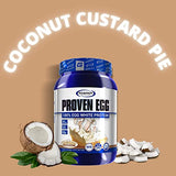 Gaspari Nutrition Proven Egg, 100% Egg White Protein, 25g Protein, Keto Friendly, Dairy Free, Lactose Free, Soy Free (2 lbs, Coconut Custard Pie)