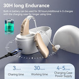 Hearing Amplifier to Aid Hearing: Rechargeable Ear Sound Amplifier With 4 Noise Cancelling Mode Charging Case & Volume Control for Seniors Adults Hearing Loss by HITCAM