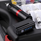 HAWINK Tattoo Pen Kit Rotary Gun Machine with Wireless Tattoo Power Supply 20Pcs Cartridge 7 inks 154KITP199-1