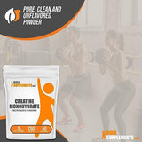 BULKSUPPLEMENTS.COM Creatine Monohydrate Powder - Micronized Creatine Monohydrate, Creatine Supplement, Creatine Powder - 5g (5000mg) per Serving, Unflavored & Gluten Free, 250g (8.8 oz)