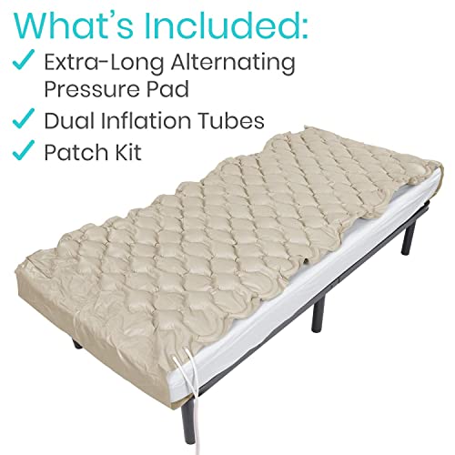 Vive Alternating Pressure Pad Replacement - Inflatable Low Air Loss Mattress Topper for Pressure Ulcer and Sore Relief Treatment - Fits Standard Hospital Bed - For Elderly, Seniors, Bedridden Patients