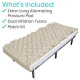 Vive Alternating Pressure Pad Replacement - Inflatable Low Air Loss Mattress Topper for Pressure Ulcer and Sore Relief Treatment - Fits Standard Hospital Bed - For Elderly, Seniors, Bedridden Patients