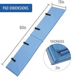 DMI Bed Rail Cover, Bed Rail Padding and Bed Bumper Pad for Toddlers, Elderly, Disabled or Handicapped, Rails Not included, Padded Cover Only, Blue, 60 x 15 x 0.5, 2 Count