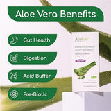 AloeCure USDA Organic Aloe Vera Juice Grape Flavor, Made Within 12 Hours of Harvest - Pure Aloe Juice Beverage, Natural Digestive & Immune Support, Support Balanced Stomach Acidity, 6 Bottles x 16.7oz