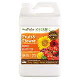 AgroThrive Fruit and Flower Organic Liquid Fertilizer - 3-3-5 NPK (ATFF1128) (1 Gal) for Fruits, Flowers, Vegetables, Greenhouses and Herbs