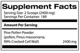 Samsara Herbs Pine Pollen Powder Wild Harvested - 99% Cracked Cell Wall (16oz/454g) Supports Healthy Energy & Longevity