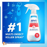 Zevo Instant Action Multi-Insect Catches Ants, Cockroaches and More, Indoor and Outdoor, Bioselective Pets, People Friendly Safe + Venancio'sSticker (Total Items 4 | Zevo 12oz (1) + Fruit Trap (3)