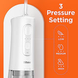 Bitvae Water Dental flosser for Teeth, Rechargeable Water Teeth Cleaner Picks, IPX7 Waterproof Water Flosser, 3 Modes 6 Jet Tips, USB Cordless Water Dental Picks for Cleaning - Frost White