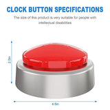 Large Talking Clock for Visually impaired- Telling Time, Date and Week of Day, Perfect for The Blind, Elderly or Visually impaired-Upgrade Version (Green+Black) (RED+Silver)