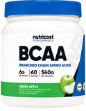 Nutricost BCAA Powder 2:1:1 (Green Apple, 60 Servings)