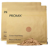 Promix Whey Protein Powder, Peanut Butter - 5lb Bulk - Grass-Fed & 100% All Natural - ­Post Workout Fitness & Nutrition Shakes, Smoothies, Baking & Cooking Recipes - Gluten-Free & Keto-Friendly