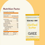 Original Grass-Fed Classic Ghee Butter by Indian Milk & Honey in Portable Packets, 0.5 Ounce (Classic Original Pack - 10)