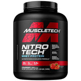 Whey Protein Powder | MuscleTech Nitro-Tech Whey Protein Isolate & Peptides | Protein + Creatine for Muscle Gain | Muscle Builder for Men & Women | Sports Nutrition | Strawberry, 4 lb (40 Servings)