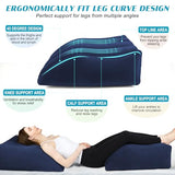 Wedge Pillow for Sleeping - Inflatable Leg Elevation Pillow for Swelling,Circulation,Leg & Back Pain Relief,Leg Support Pillow,Leg Wedge Pillows for After Aurgery,Hip,Foot,Ankle Recovery (Blue)