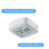 Reptile Tank Thermometer, Aggforbl High-Accuracy Digial Display Reptile Terrarium Thermometer Hygrometer for Pet Rearing Box, wiht Double Sided Tape (White, 2)