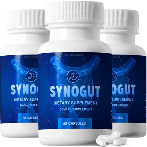 IDEAL PERFORMANCE Synogut Pills Dietary Supplement for Gut Health (3 Bottles)