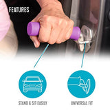 Able Life Auto Cane, Portable Vehicle Support Handle for Easy Sit to Stand Assistance, Car Assist Grab Bar Handle, Daily Mobility Assistive Device for Adults, Seniors, and Elderly, Lavender