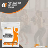 BulkSupplements.com Creatine Monohydrate Powder - Creatine Pre Workout, Creatine for Building Muscle - 5g (5000mg) of Micronized Creatine Powder per Serving, Creatine Monohydrate 500g (1.1 lbs)