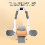 2023 New Ab Roller Wheel with Knee Mat &Timer, Automatic Rebound Abdominal Wheel, Ab Abdominal Exercise Roller with Elbow Support, Abs Workout Equipment Ab Exercise Roller for Women Men