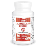 Supersmart - Lactobacillus Reuteri 5 Billion CFU per Day (Probiotic Supplement) - Digestive Health - Intestinal Microflora Balance - Normal Lipid Balance | Non-GMO & Gluten Free - 60 DR Capsules