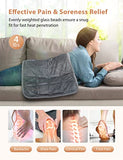 Weighted Heating Pad, 17" x 33" XXXL Electric Heating Pad for Back Pain Relief w, 5lbs BPA-Free Beads Heat Pad for Shoulder Arms Legs Cramps with 6 Heat Settings 2H Auto Shut-Off