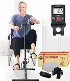 Pedal Exerciser Bike Hand Arm Leg and Knee Peddler Adjustable Fitness Equipment for Seniors, Elderly Home Pedal Exercise Bike for Total Body, with Gift Box & Monitor