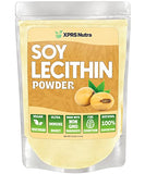 XPRS Nutra Soy Lecithin Powder - Lecithin Powder Food Grade Fat Emulsifier - Suitable for Cooking, Baking and More - Vegan Friendly Soy Lecithin Powder Cooking Aid (8 oz)