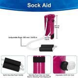 supregear Sock Aid Kit, Wider Sock Stocking Slider, Sock Remover, Shoe Helper with Long Shoe Horn Dressing Aid for Women Men Elderly Pregnant, 34" Adjustable Cords, Easy on Easy Off